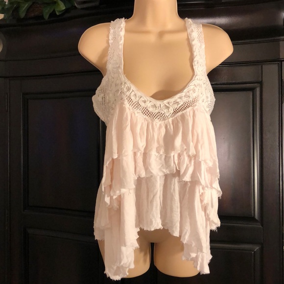 Free People Tops - Free People blush lace layered top